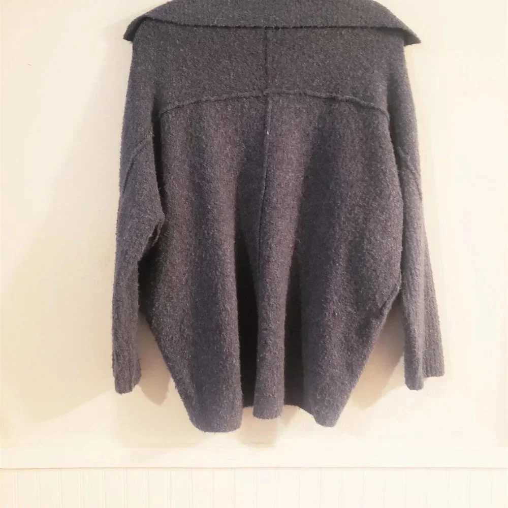 Lou & Grey Charcoal Grey Knit Waterfall Cardigan Sweater‎ XS S